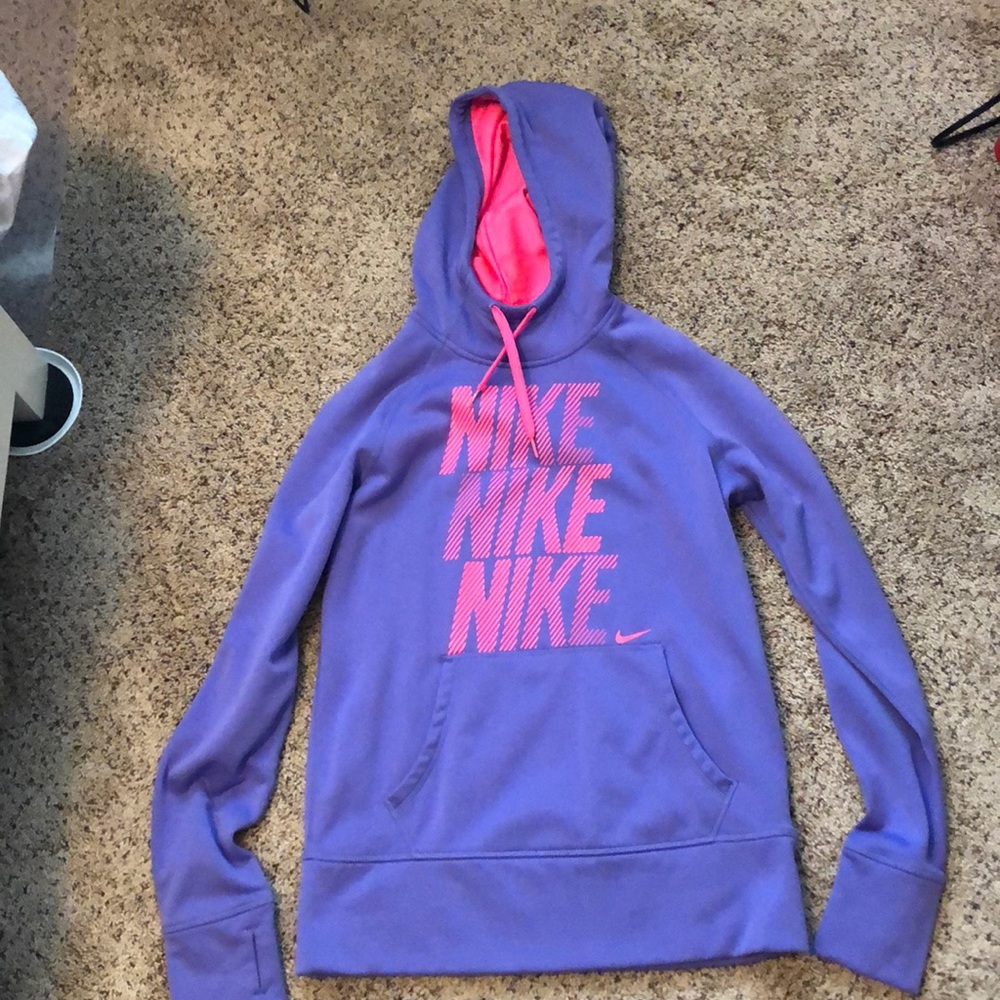 Nike Purple and Pink Hoodie